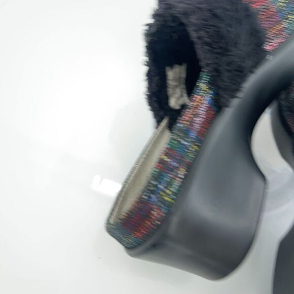 Alegria Women's Isabelle Mule Size 37 7 Tartan Leather Red Lines Slip On Comfy - Picture 9 of 14